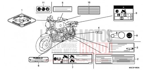 CAUTION LABEL CB1100AD de 2013